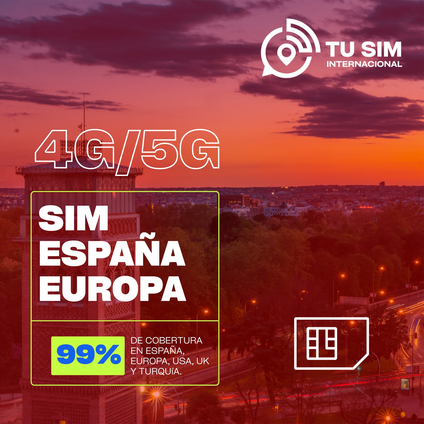 SIM CARD España, Europa, Turquia, UK y USA