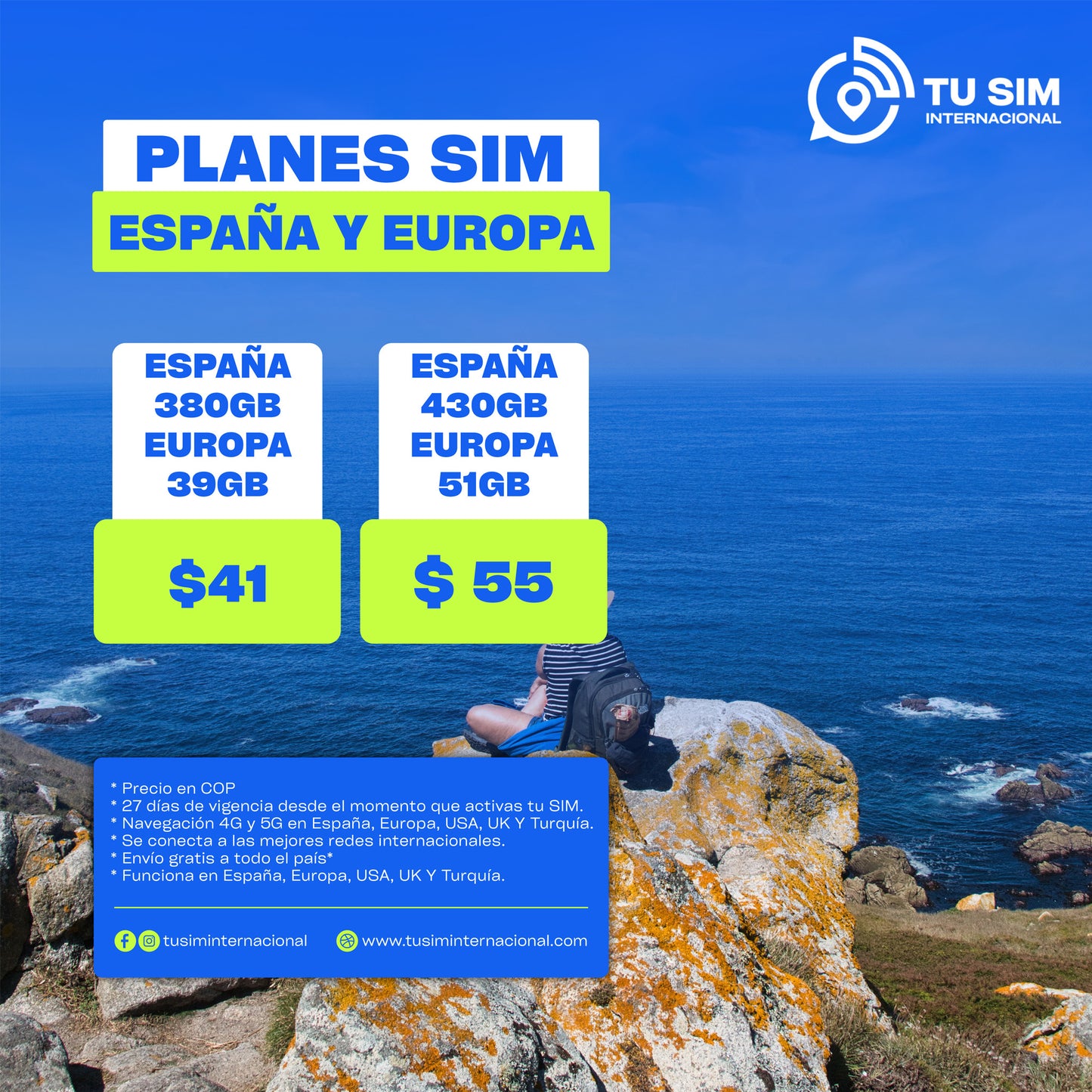 SIM CARD España, Europa, Turquia, UK y USA