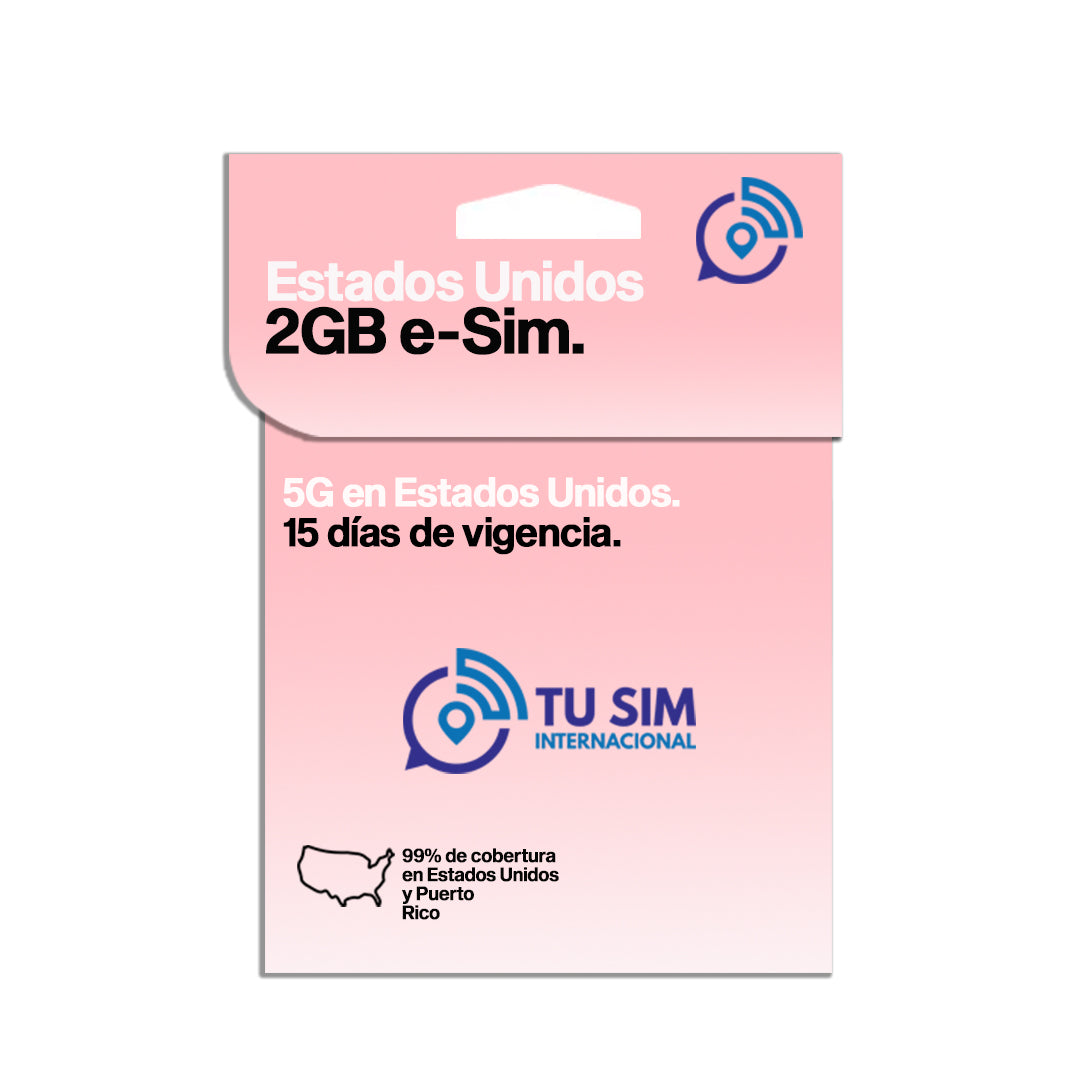 e-Sim Estados Unidos.