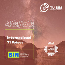 eSIM Internacional 71 Países