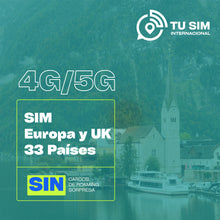 SIM Ilimitada Europa y UK 33.