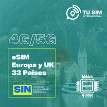 eSIM Ilimitada Europa y UK 33.