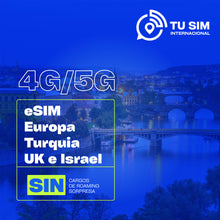eSIM Ilimitada Europa 41 Turquia, Israel, UK y USA.