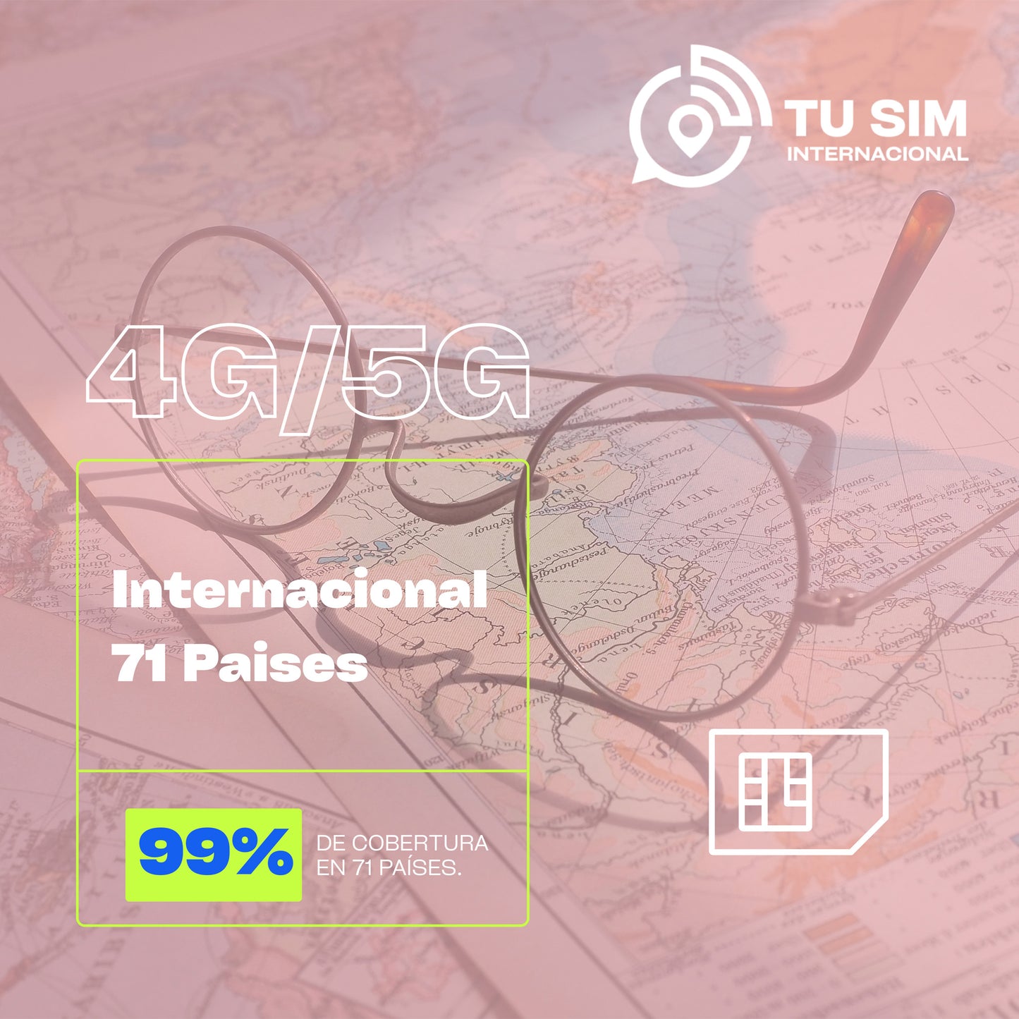 SIM CARD Internacional 71 Países.