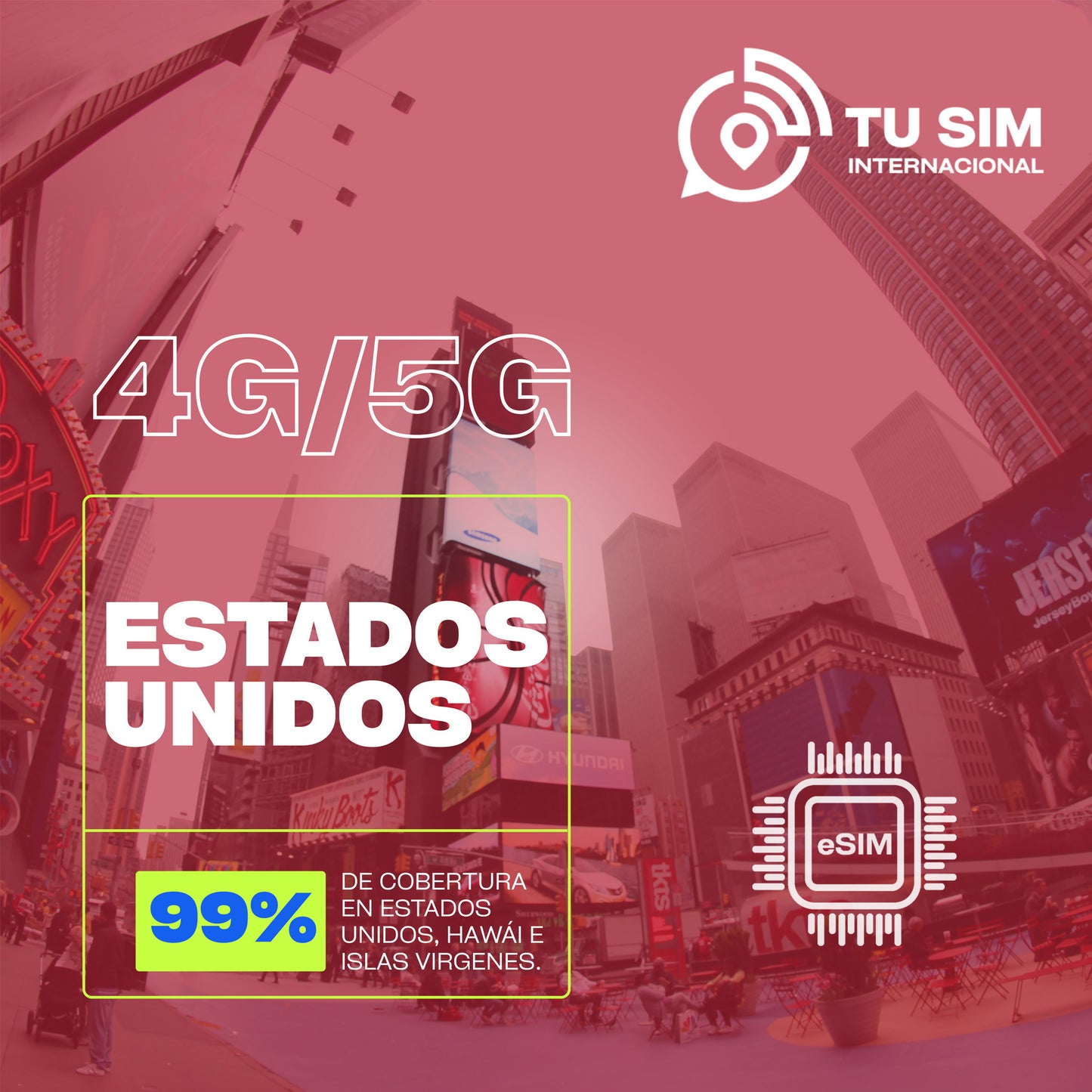eSIM Ilimitada Estados Unidos.