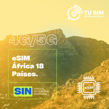 Banner eSIM África con cobertura en 18 países