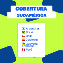 Cobertura eSIM ilimitada Sudamérica para 6 países